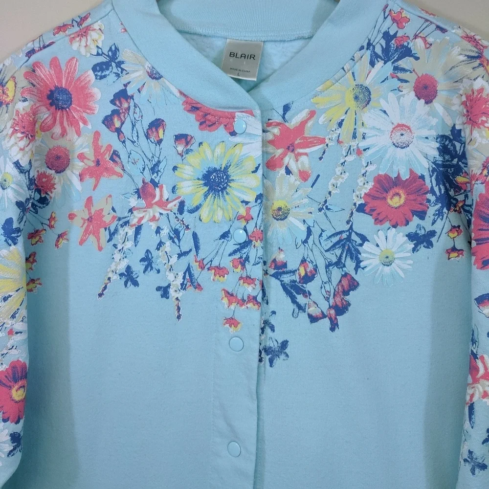 Vintage 90's Floral Fleece/Jacket - Picture 5 of 6
